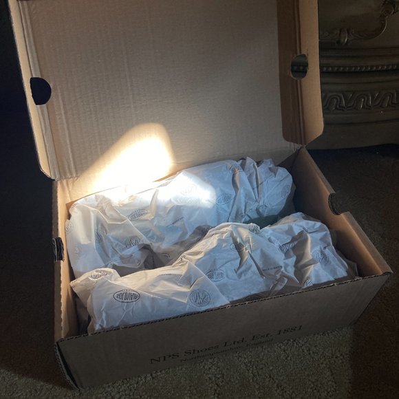 Solovair last shape 2499 Navy Rub-Off 3 Eye Gibson Shoe, M 7 W8 - Picture 3 of 7